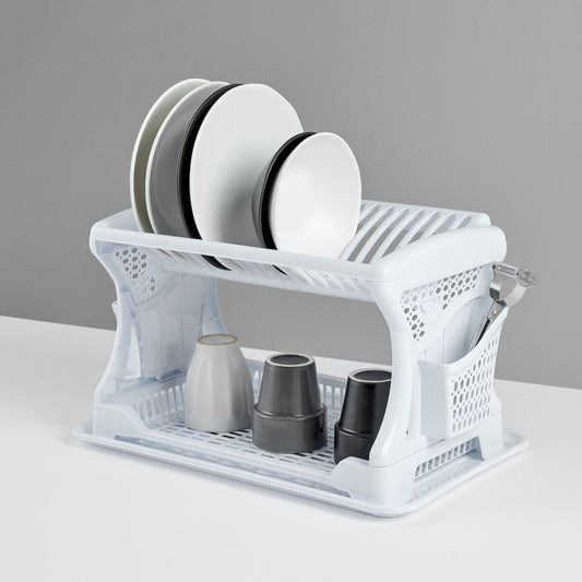 Two Layers Plastic Dish Drainer
