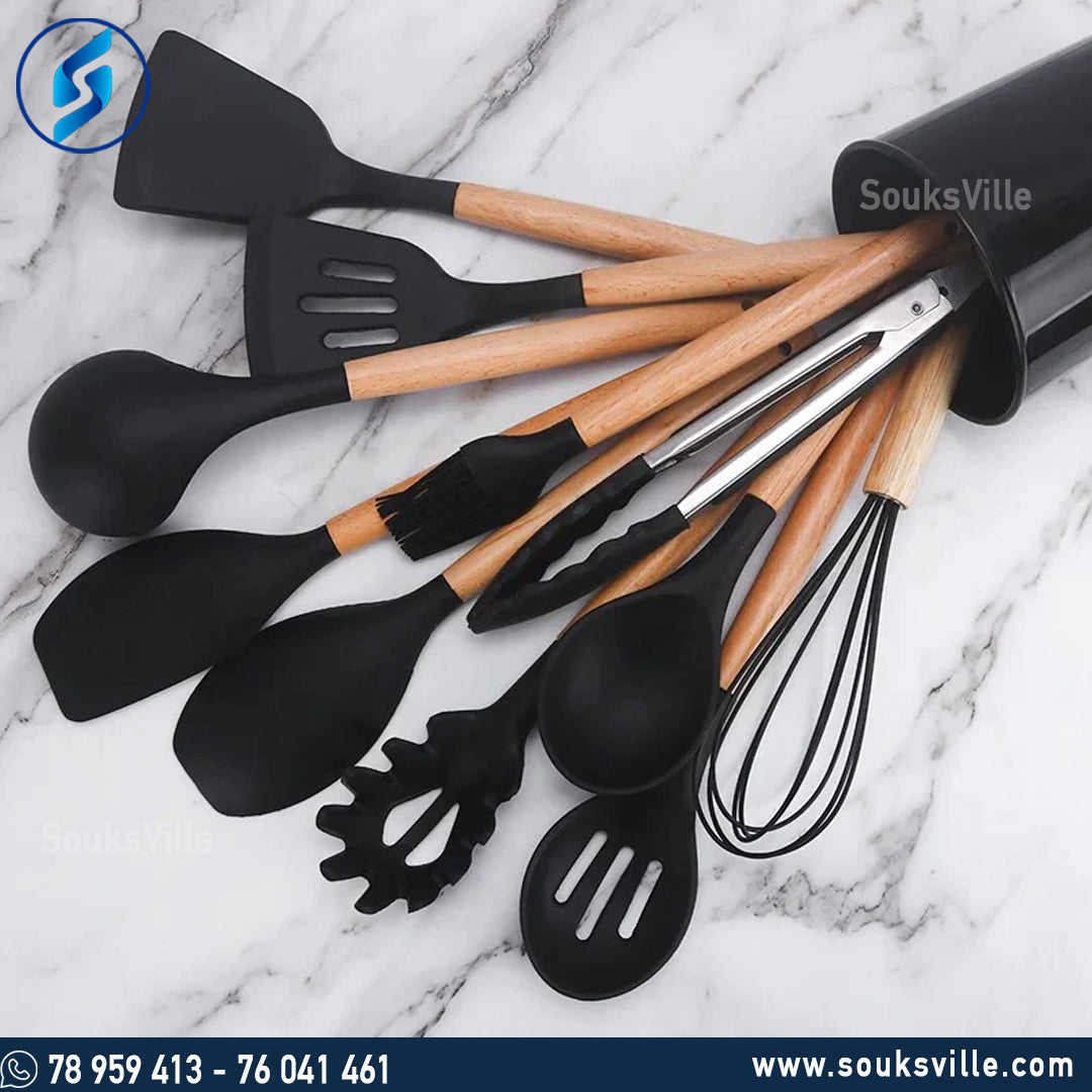 12 Piece Silicone Utensil Set