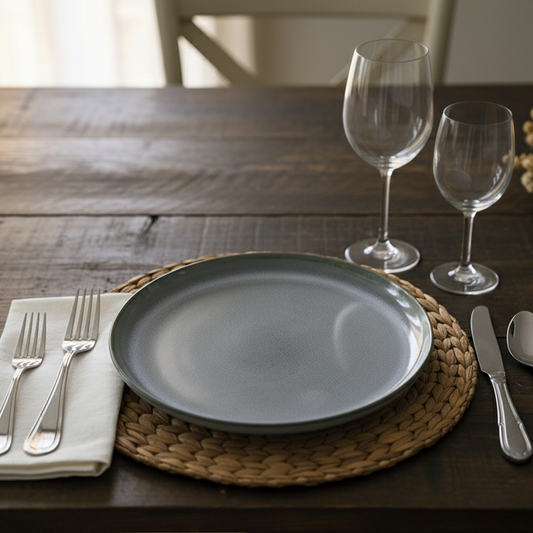 Glazed Plate with Mat Exterior (Set of 6)