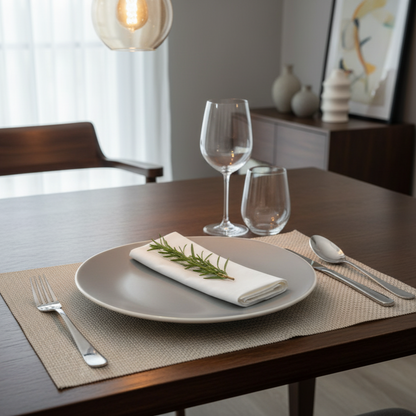 Matt Grey Irregular Shape Dinner Plate (Set of 6)