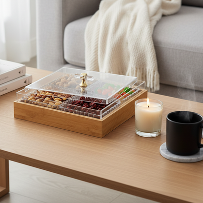 Condiment Tray with 4 Bowls