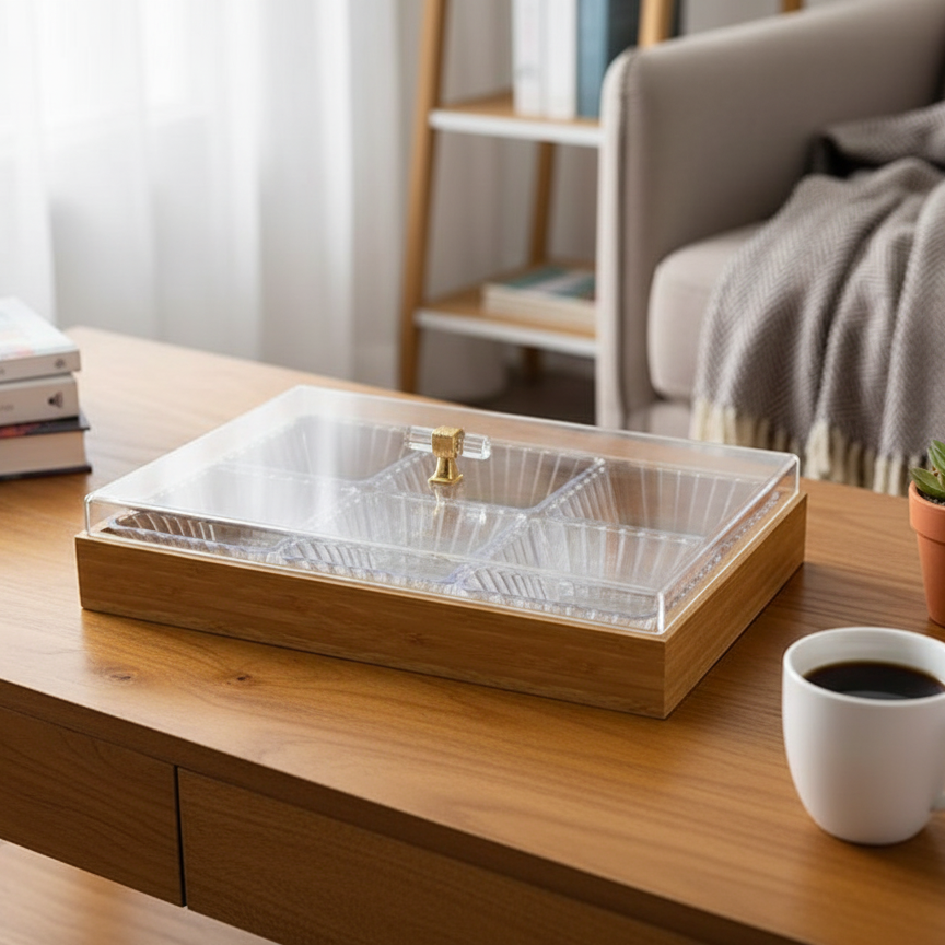 Condiment Tray with 6 Bowls