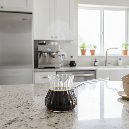 Lined Glass Coffee Pot