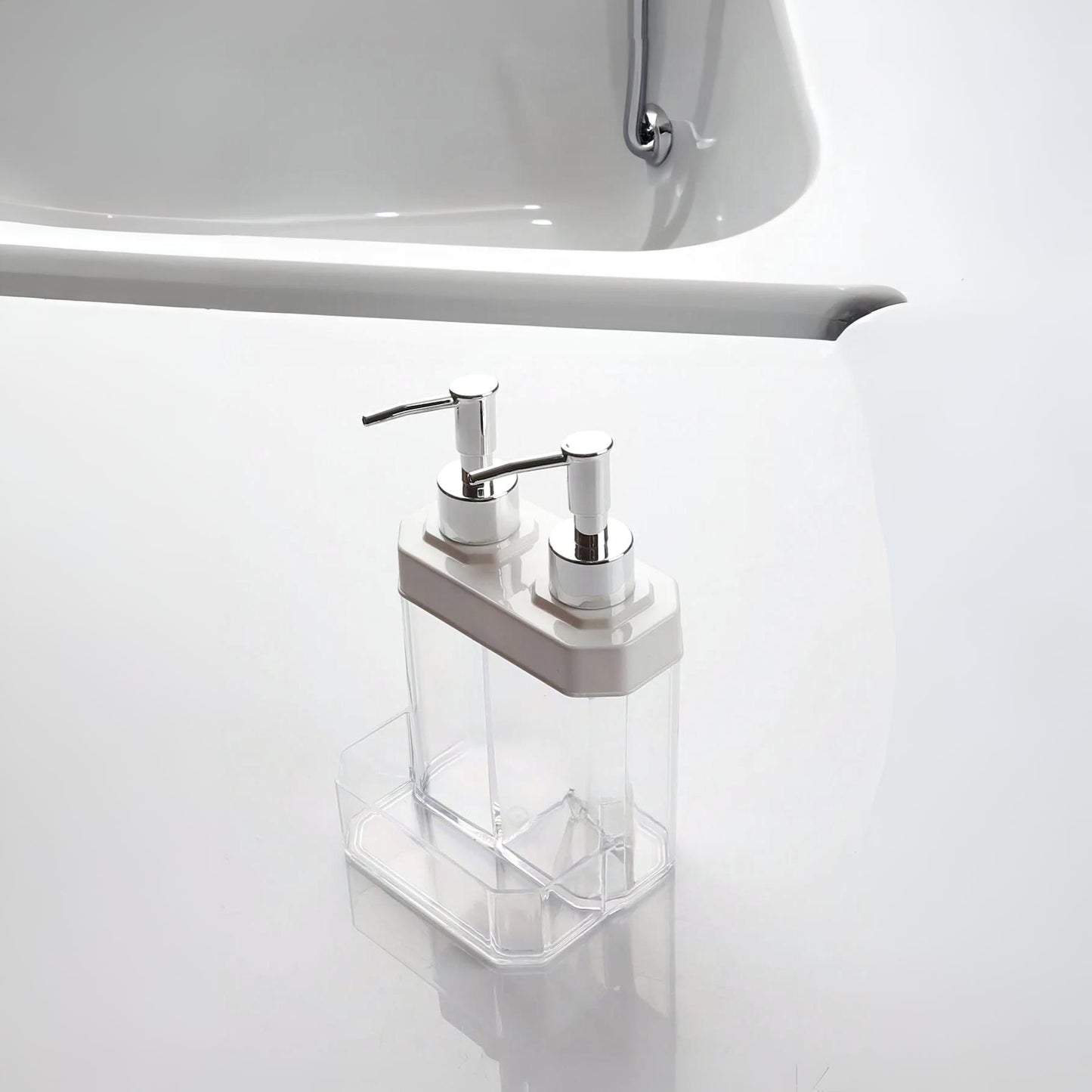 Double Liquid Soap Dispenser with Sponge Holder