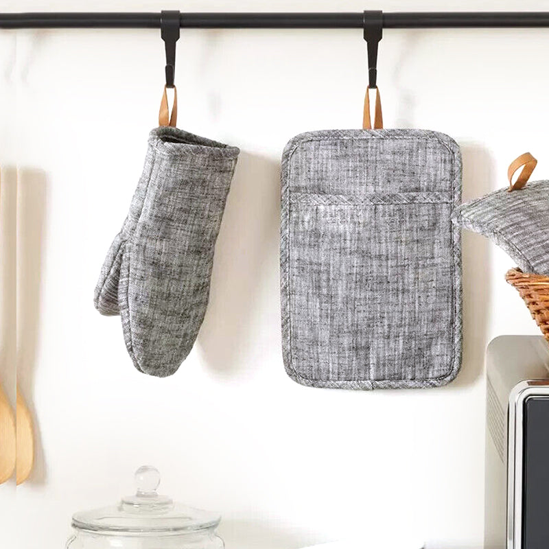 Oven Mitt & Potholder with Silicon Grip