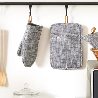 Oven Mitt & Potholder with Silicon Grip