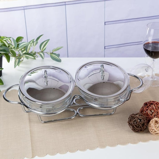 Food Warmer With Glass Dish