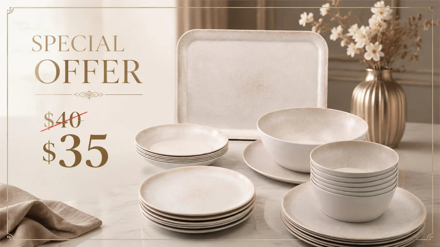 27-Piece Melamine Dinner Set