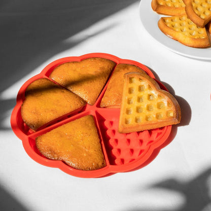 Waffle 5 Heart Shapes