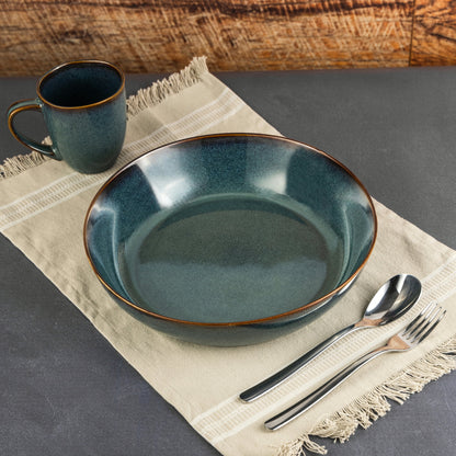 Ocean Blue Glazed Deep Bowl