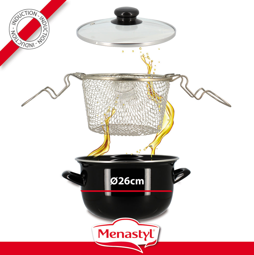 Enamelled Steel Fryer