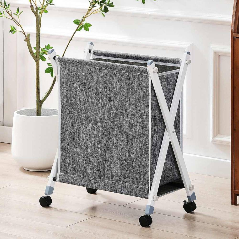 Foldable Laundry Basket with Wheels
