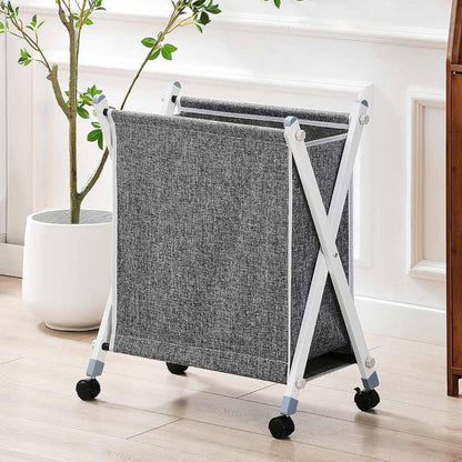 Foldable Laundry Basket with Wheels