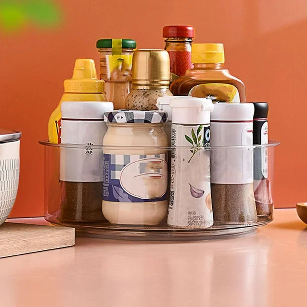 Transparent Rotating Tray high edge