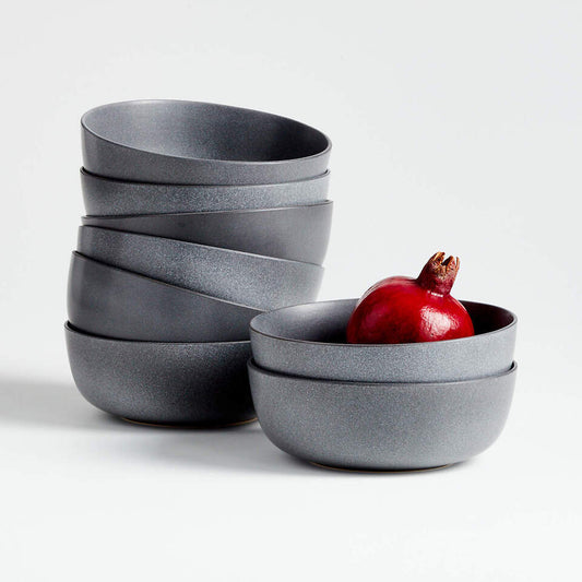 Matt Dark Gray Big Bowl(Set of 6)