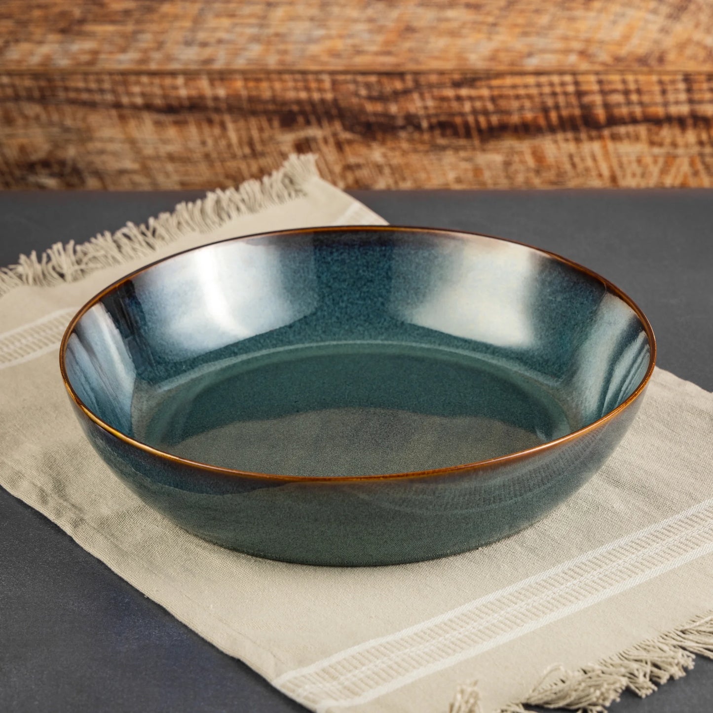Ocean Blue Glazed Deep Bowl