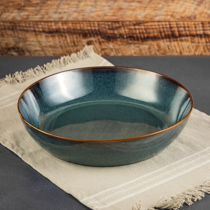 Ocean Blue Glazed Deep Bowl