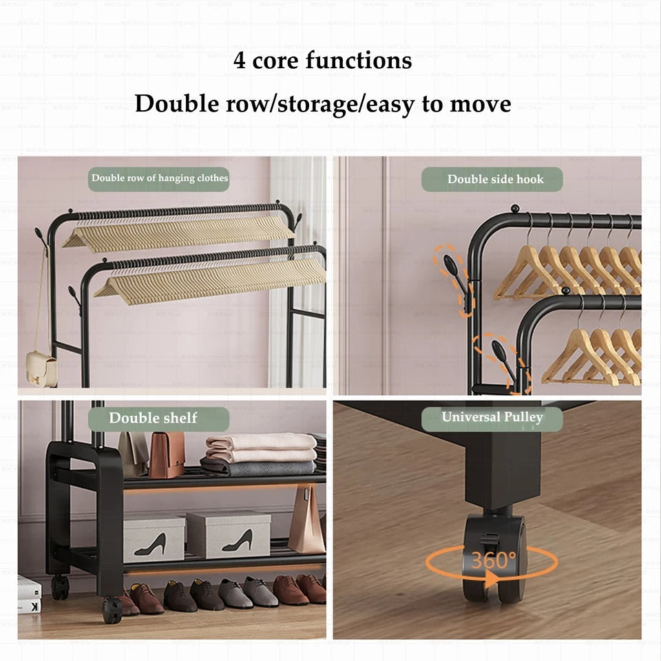 Metal Double Layer Clothes Hanger