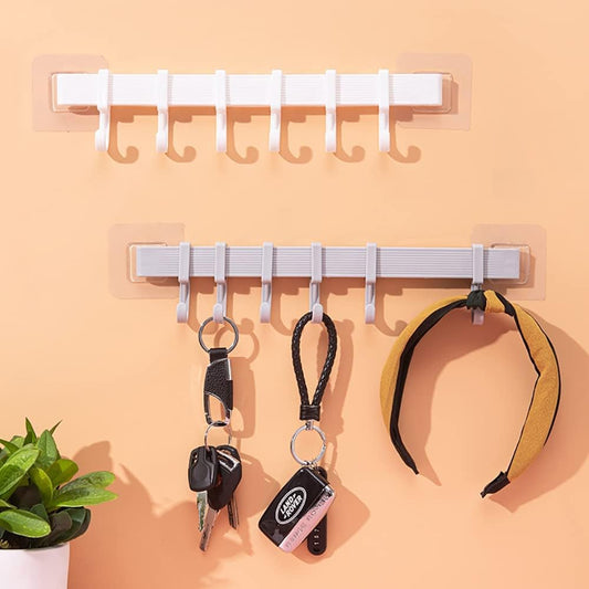 Adhesive 6 Row Hook