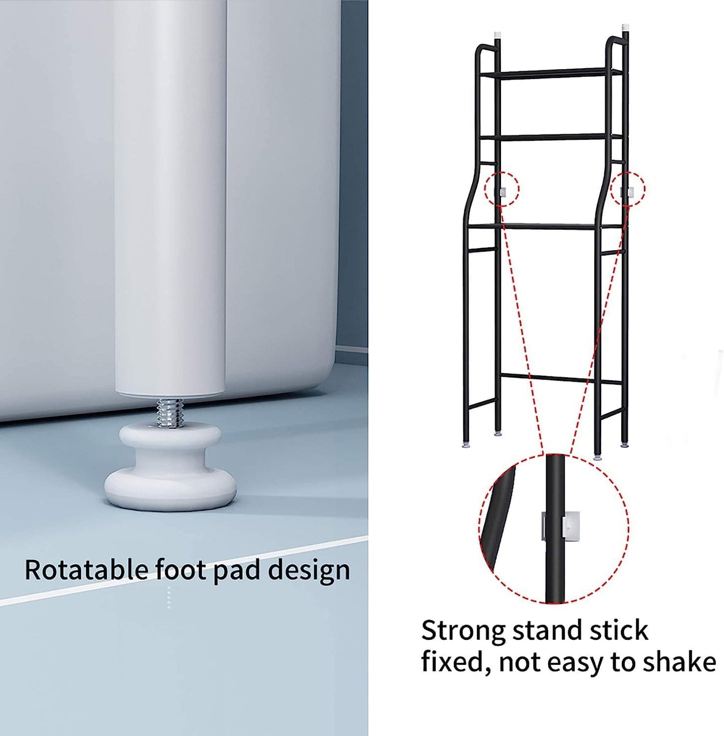 3 Layers Bathroom - Washing Machine & Toilet Seat Rack