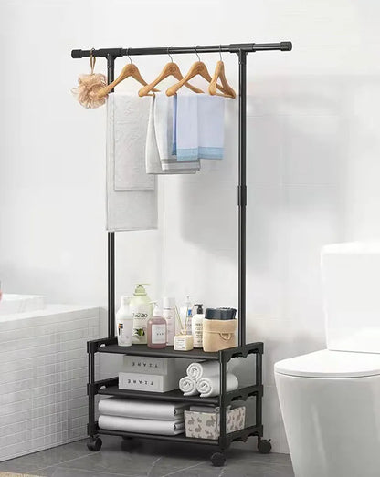 Clothing Rack With Shoe Stand