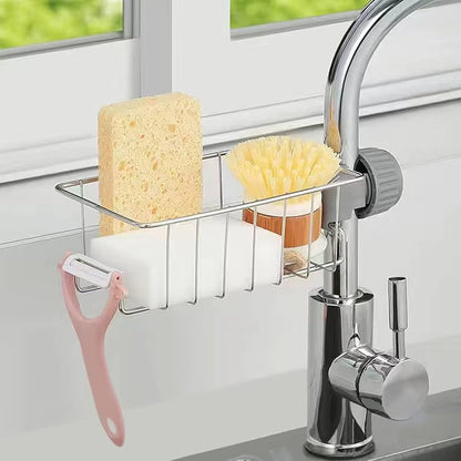 Stainless Steel Faucet Storage Organizer Rack