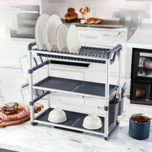 3 Tiers Aluminium Dish Rack