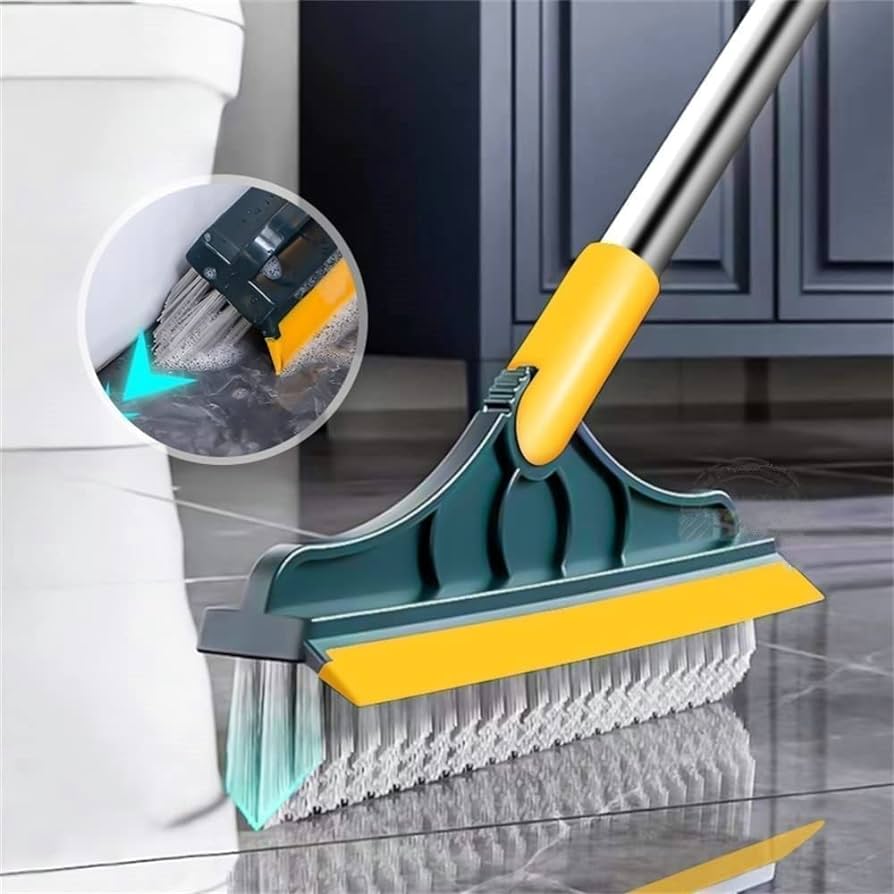2 in 1 Floor Scrub Brush With Squeegee