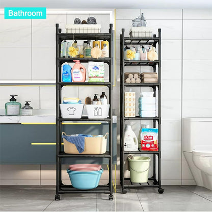 6 Tier Rolling Storage Rack