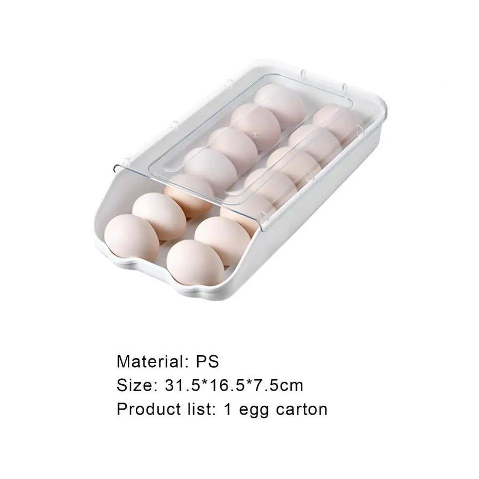 Rolling egg Box Transparent