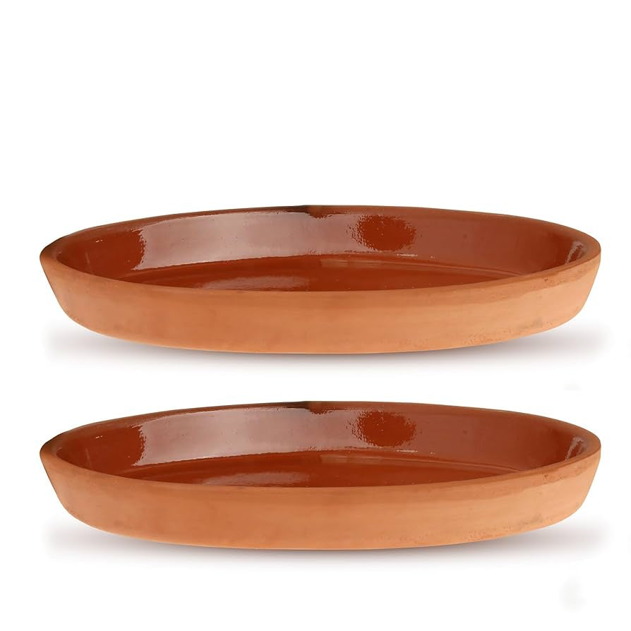 Oval Clay Plates (Set of 2)