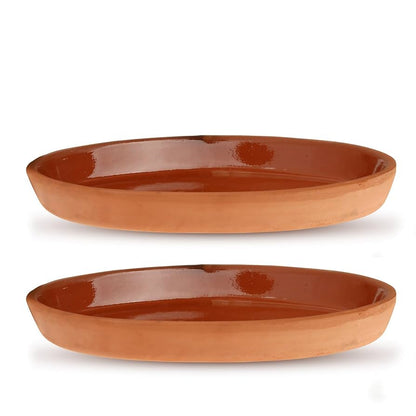 Oval Clay Plates (Set of 2)