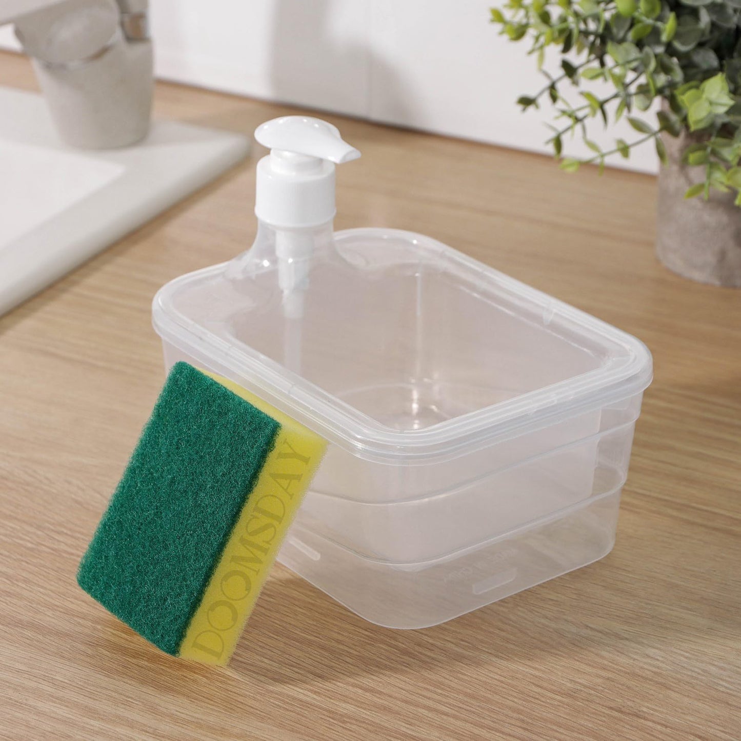 Rectangular Soap Pump and Sponge Bowl