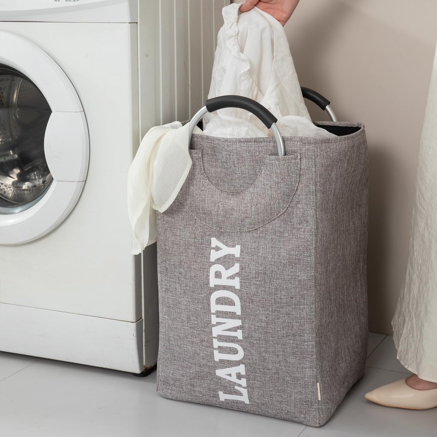 Collapsible Laundry Bag with Ring Handle