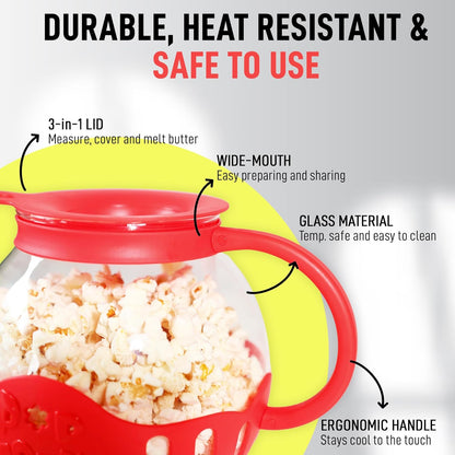 Glass Microwave Popcorn Popper