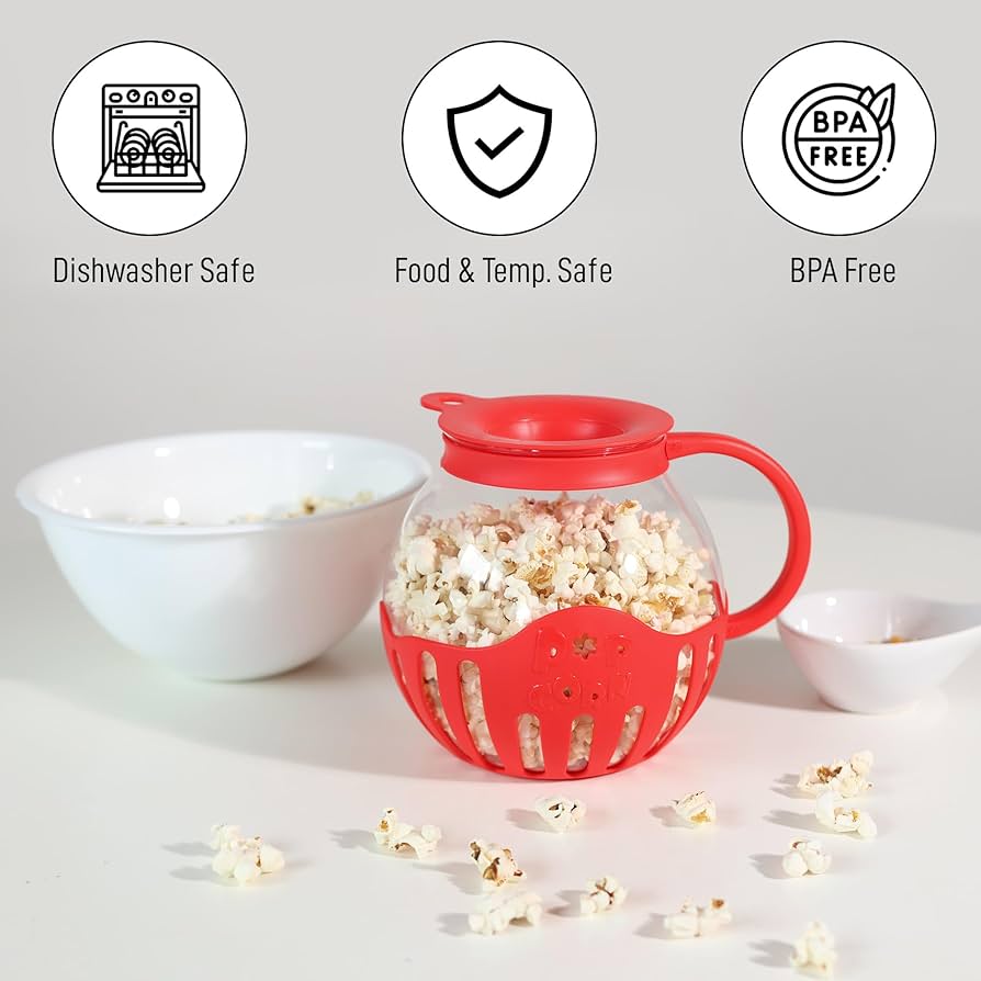 Glass Microwave Popcorn Popper