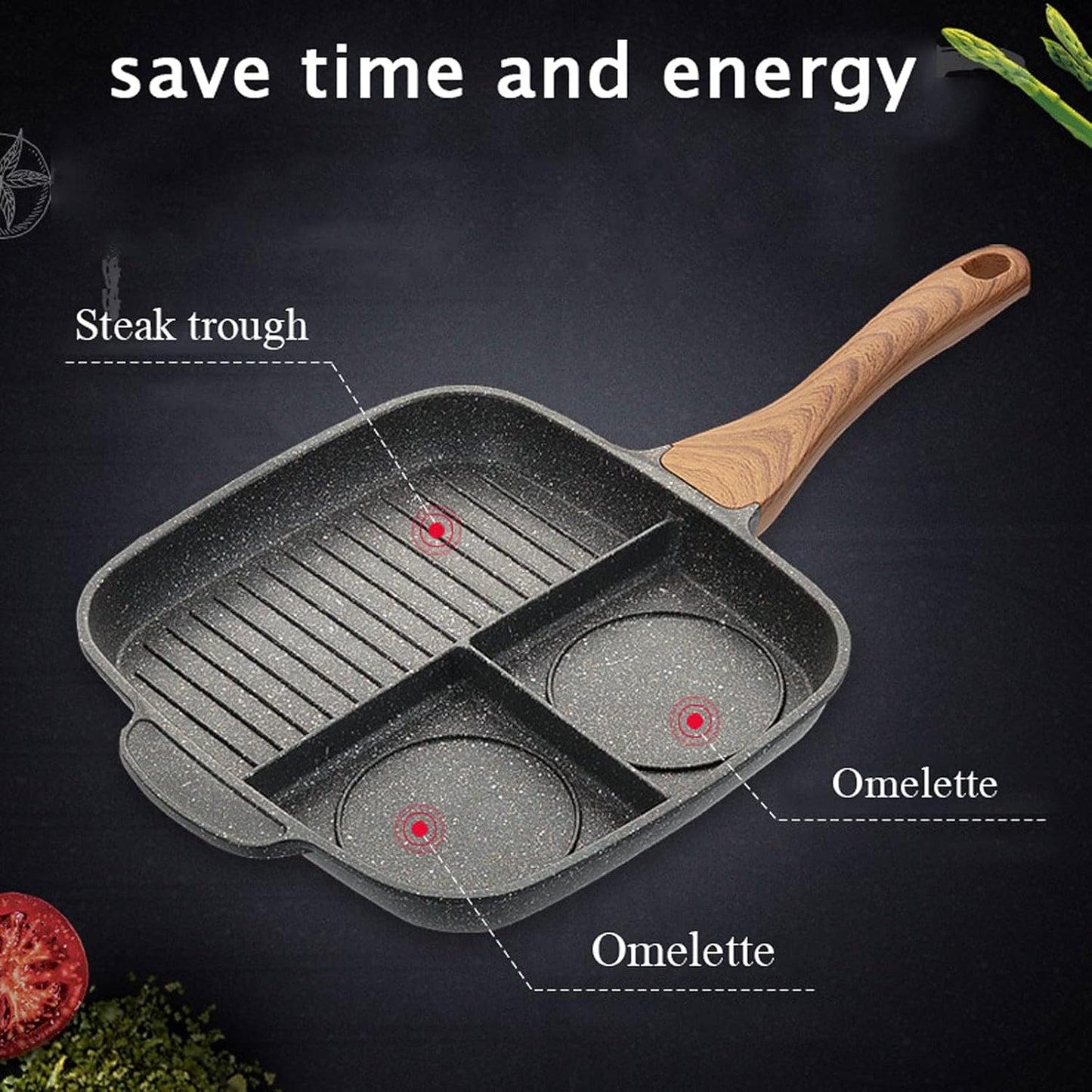 3 Section Grill Pan