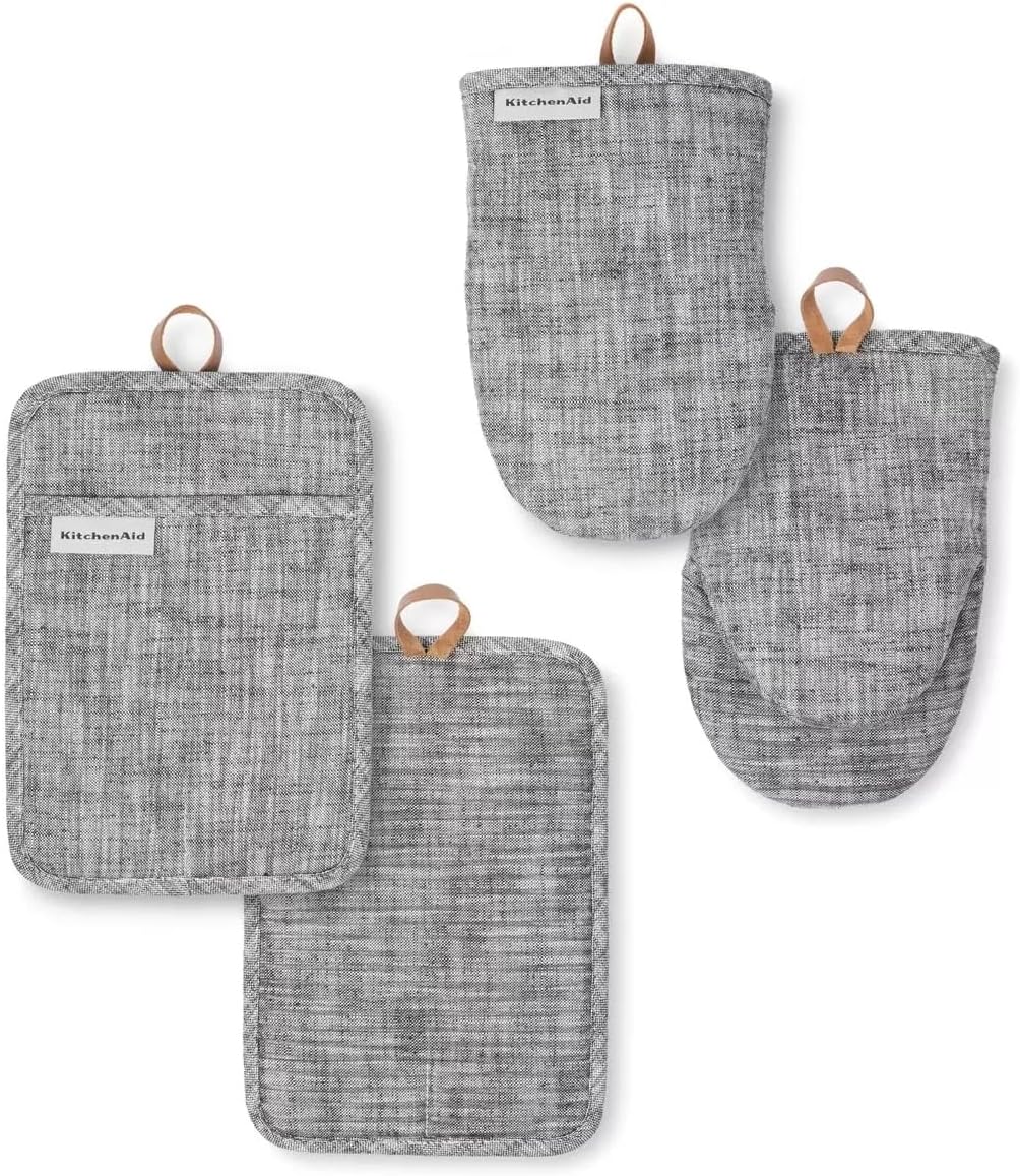 Oven Mitt & Potholder with Silicon Grip