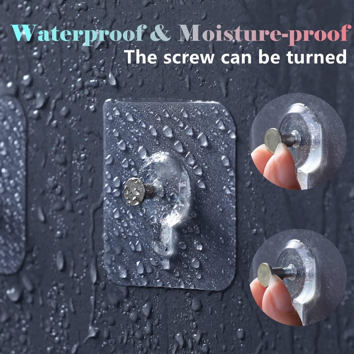 Transparent Self-Adhesive Hooks (12 pcs)