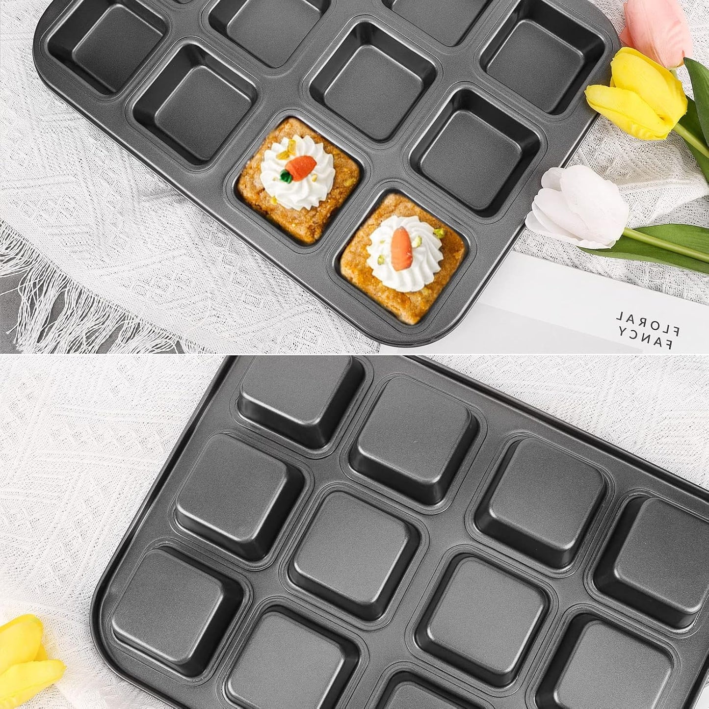 Square Cupcake 12 Slot Tray