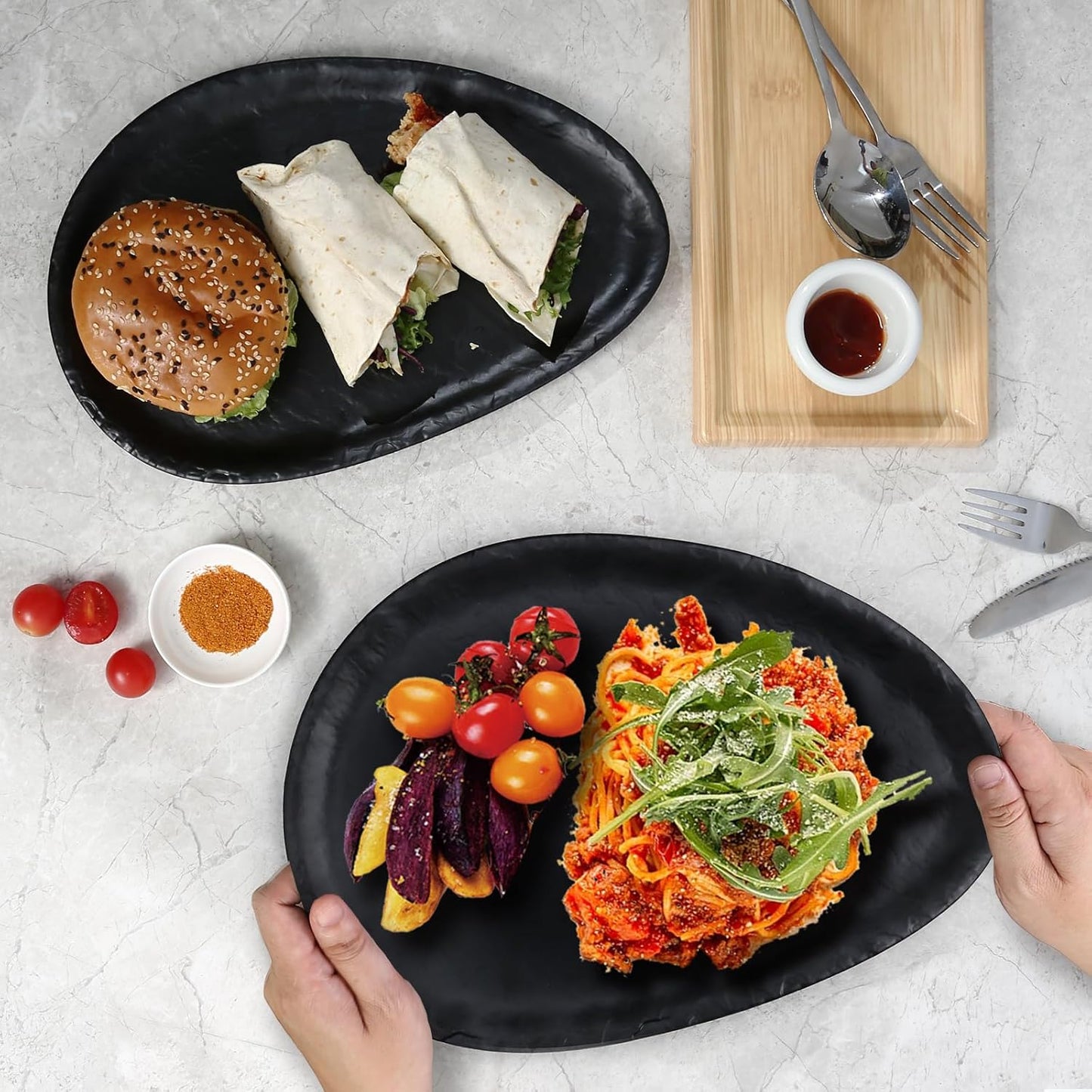 Melamine Irregular Triangle Dish