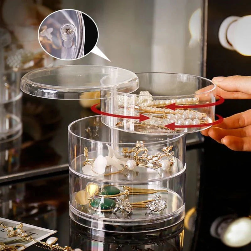 3 Layers Rotating Jewelry Box