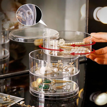 3 Layers Rotating Jewelry Box
