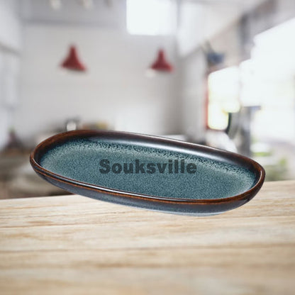 Blue Oval Plate