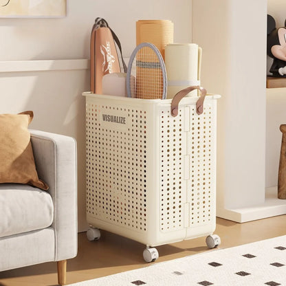 Collapsible Laundry Basket with Wheels
