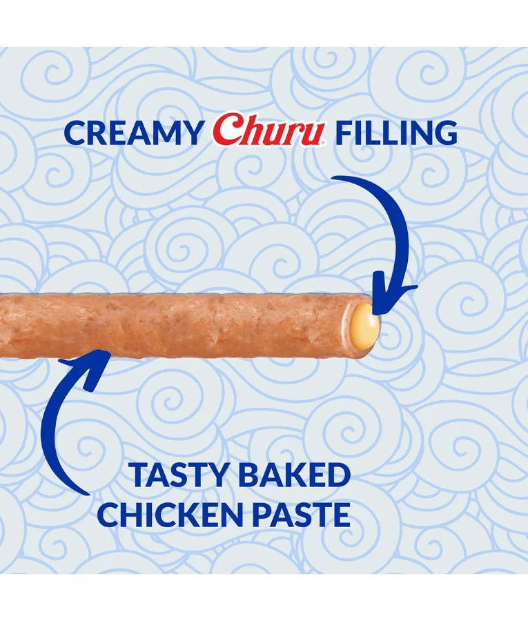 INABA CHURU ROLLS CAT CHICKEN RECIPE  WRAPS 4 STICKS