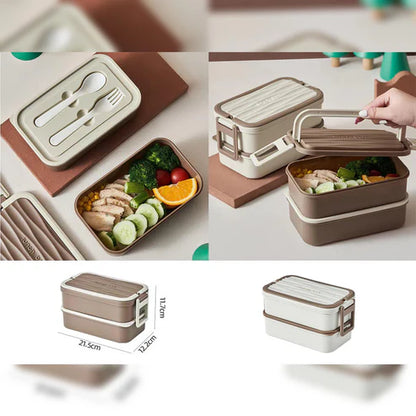 Double Decker Plastic Lunch Box