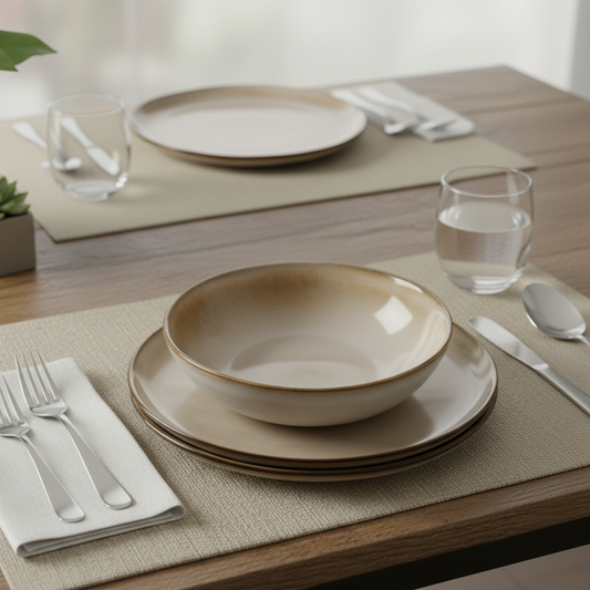 Beige Irregular Shape Bowl (Set of 6)