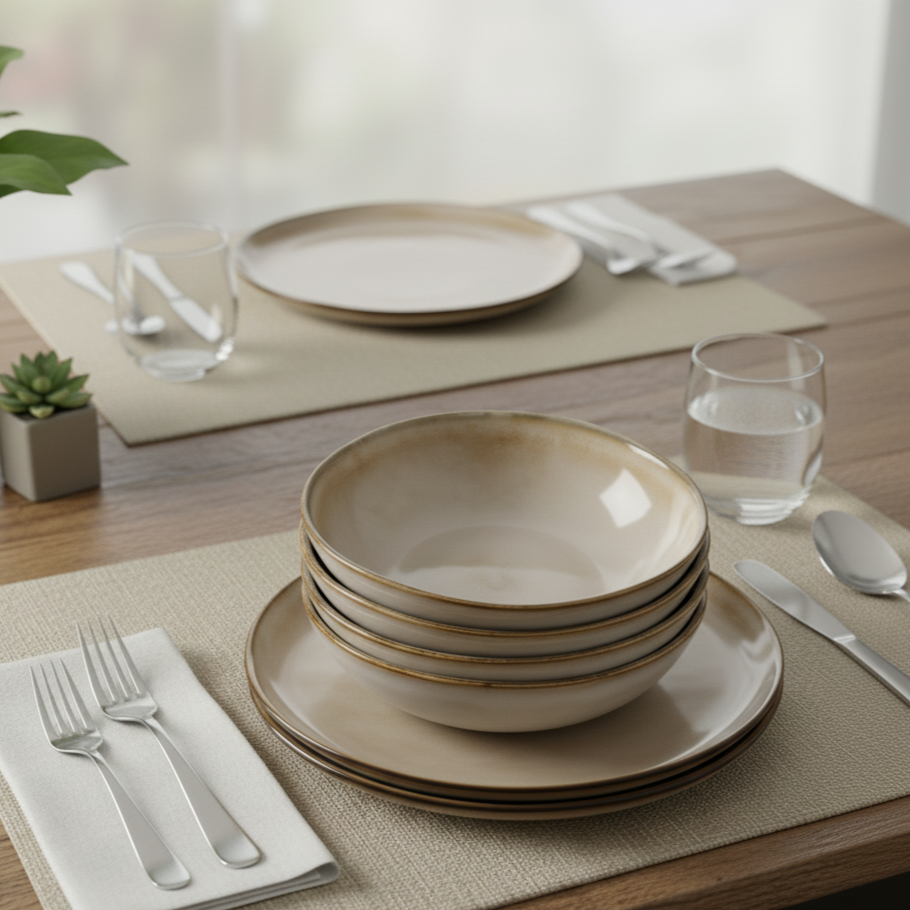 Beige Irregular Shape Bowl (Set of 6)