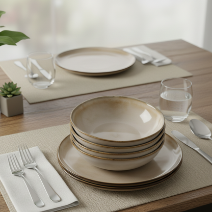 Beige Irregular Shape Bowl (Set of 6)